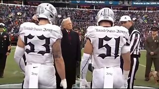 Trump Participates In The Coin Flip At Army-Navy Game