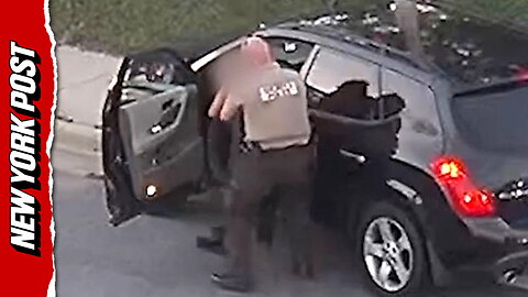 Officer saves choking woman on roadside in dramatic rescue