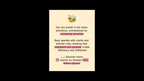 Feeling Overwhelmed? Gain Clarity & Purpose From the Hive 🐝 | Hive Within Qassim