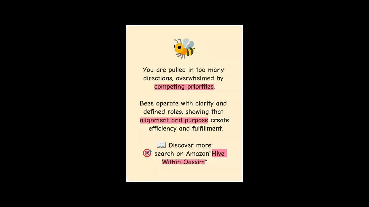 Feeling Overwhelmed? Gain Clarity & Purpose From the Hive 🐝 | Hive Within Qassim