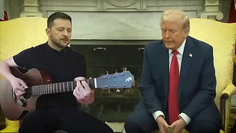 zelensky is playing guitar for trump