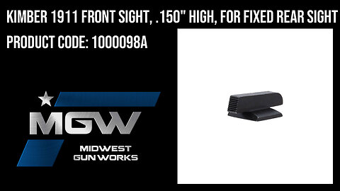 Kimber 1911 Front Sight, .150" High, for Fixed Rear Sight - 1000098A