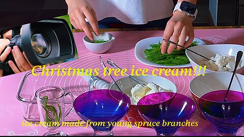 Christmas tree ice cream!