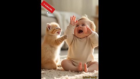 The most beautiful scenes of children with amazing cats