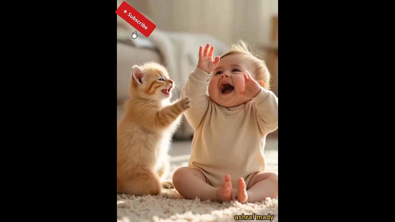 The most beautiful scenes of children with amazing cats