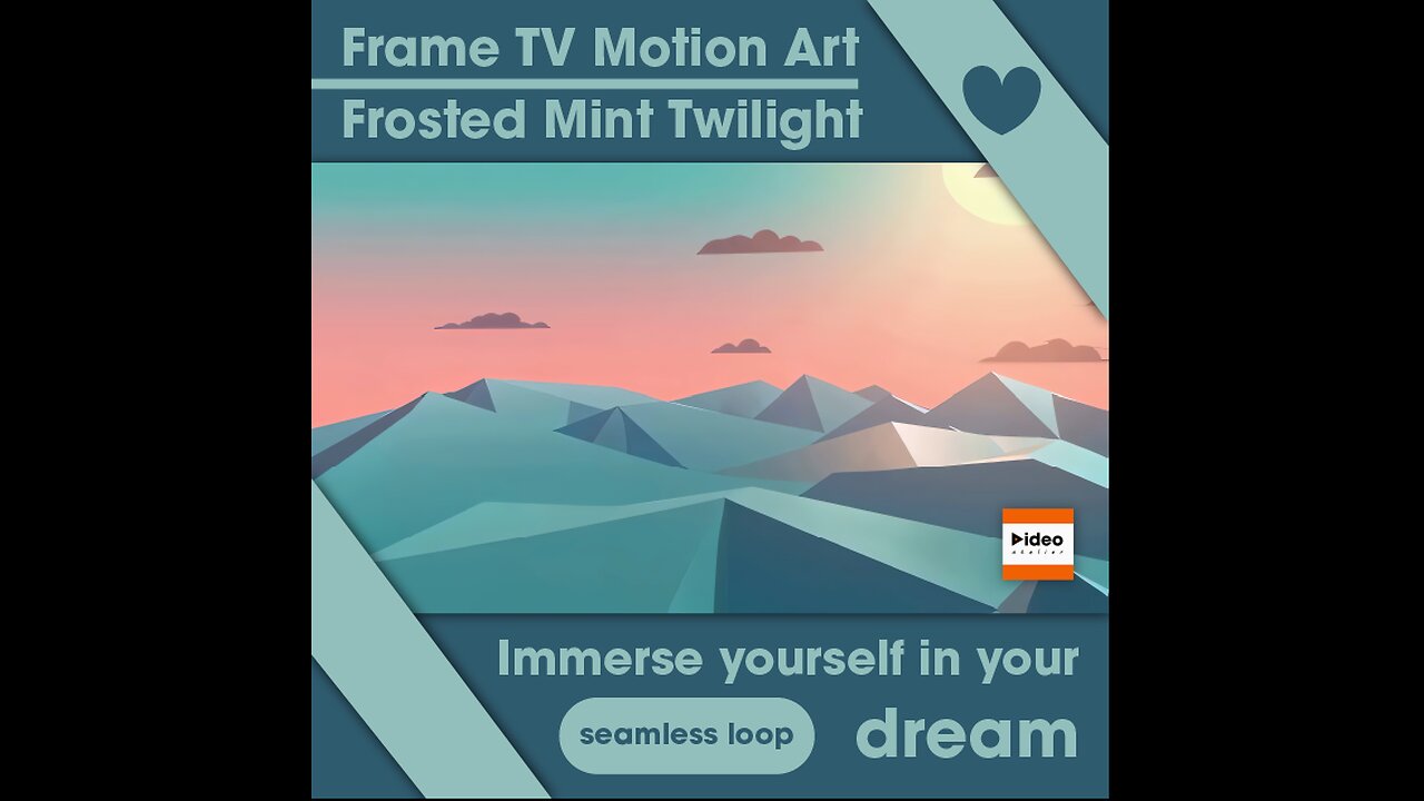 🏔️Frosted Mint Twilight • Frame TV Motion Art Office Home Nature Relaxing Low Stim Ambient Modern