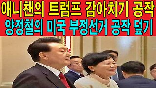 애니챈의 트럼프 감아치기 공작, 양정철의 미국 부정선거 공작 덮기