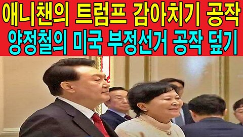 애니챈의 트럼프 감아치기 공작, 양정철의 미국 부정선거 공작 덮기