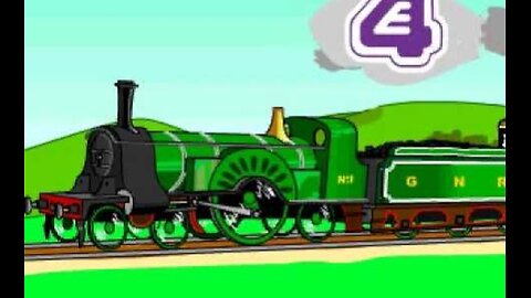 E4 ident - Great Northern Railway Stirling Single (2D Flash animation)