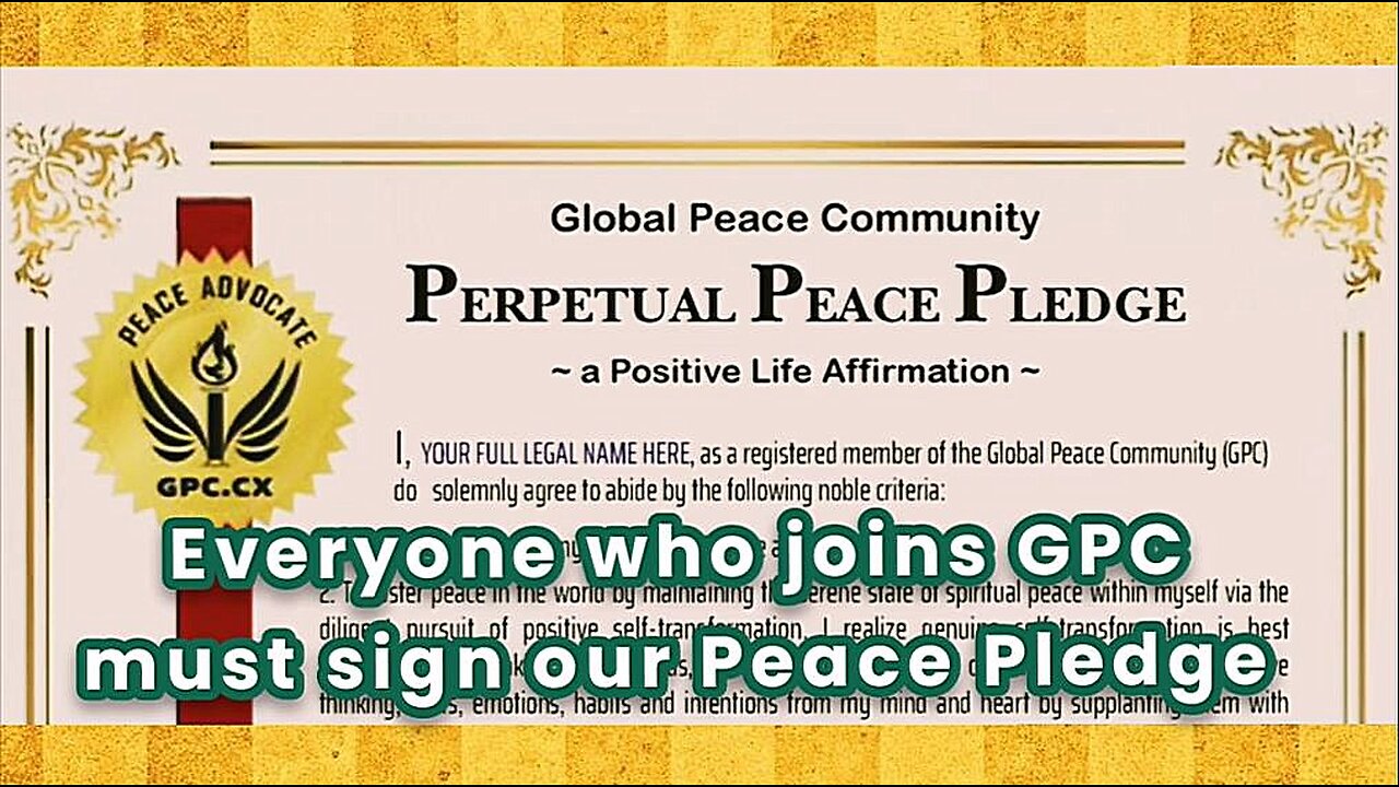 GPC's Perpetual Peace Pledge & 21 Vetting Questionss