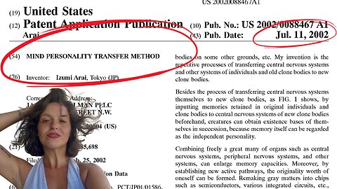 READING US GOVT PATENTS: #0088467 - Mind Personality Transfer Method (7/11/2002)