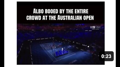 Albanese booed by the crowd at Australian Open