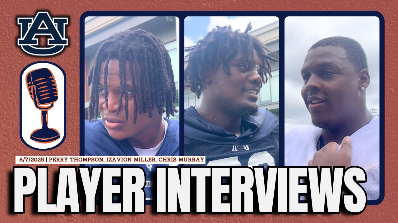 Perry Thompson and More After Practice | Auburn Football Q&A 8/7/25