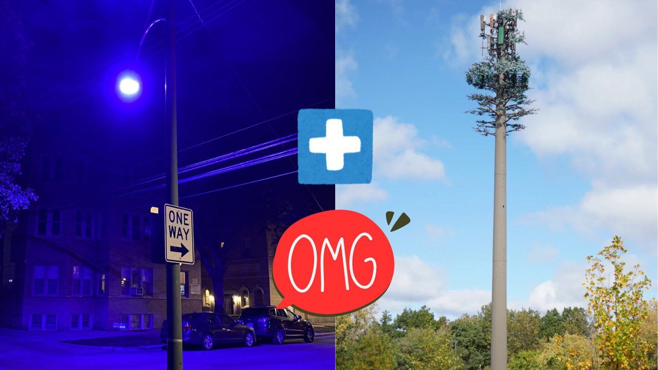 Blue/purple lights + 5G = WTF?