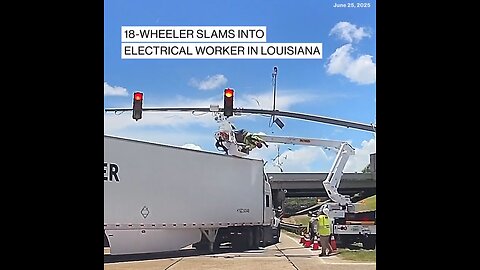 Truck takes out electrical worker in Denham Springs, Louisiana. workplace accidents