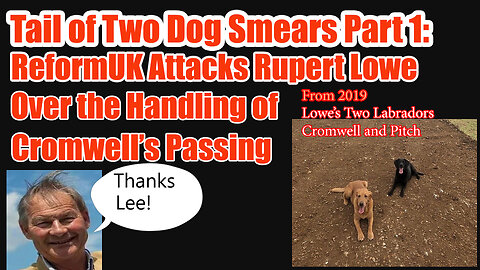 Tail of Two Dog Smears Part 1: ReformUK Attacks Rupert Lowe Not Labour upd 22 June 2025