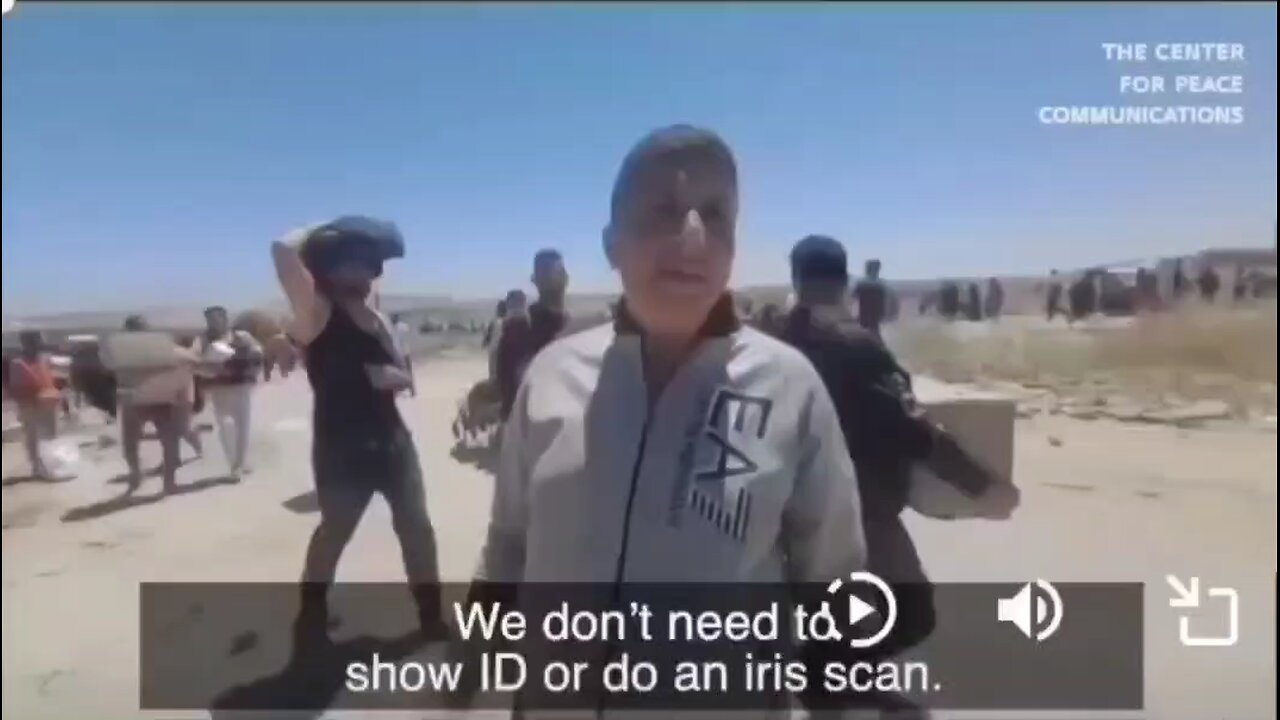 Palestinian who just picked up food:"Trump feeds us, while Hamas starves us. God bless the Americans