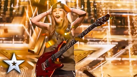 11-Year-Old Rock Star Olly Pearson ROCKS BGT Like a Pro! Gets GOLDEN BUZZER
