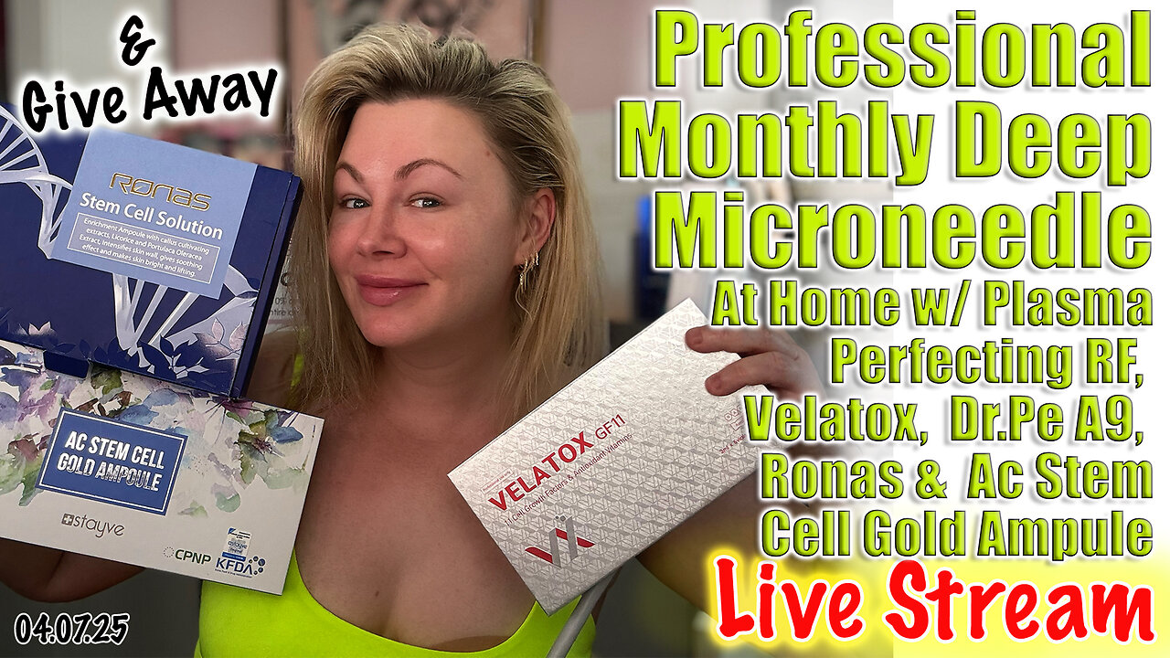 Live Pro Monthly Deep Microneedle w/ Plasma Perfecting RF, Dr.Pen, AC Gold Ampule,Velatox & Ronas!