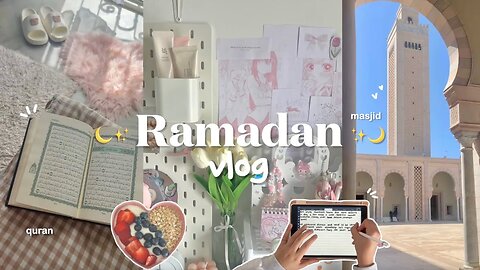 Ramadan vlog 🌙studying Quran, cooking for iftar, cleaning, beautiful masjid, cozy night routine