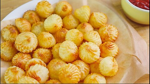Only 3 Ingredients! Don't Fry Potatoes! Crispy Bubble Potato Chips Recipe
