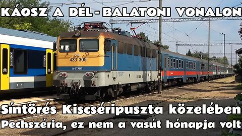 2024.08.24. Káosz és pótlás a dél-balatoni vonalon. Síntörés Szabadbattyán - Kiscséripuszta között.