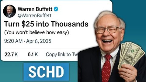 SCHD: How To Build $1,000/Month with Just $25/Week