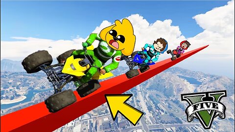 THE ULTIMATE GTA 5 ONLINE CHALLENGE 😱😂 3 NOOBS vs. TROLL RACE with GUNS