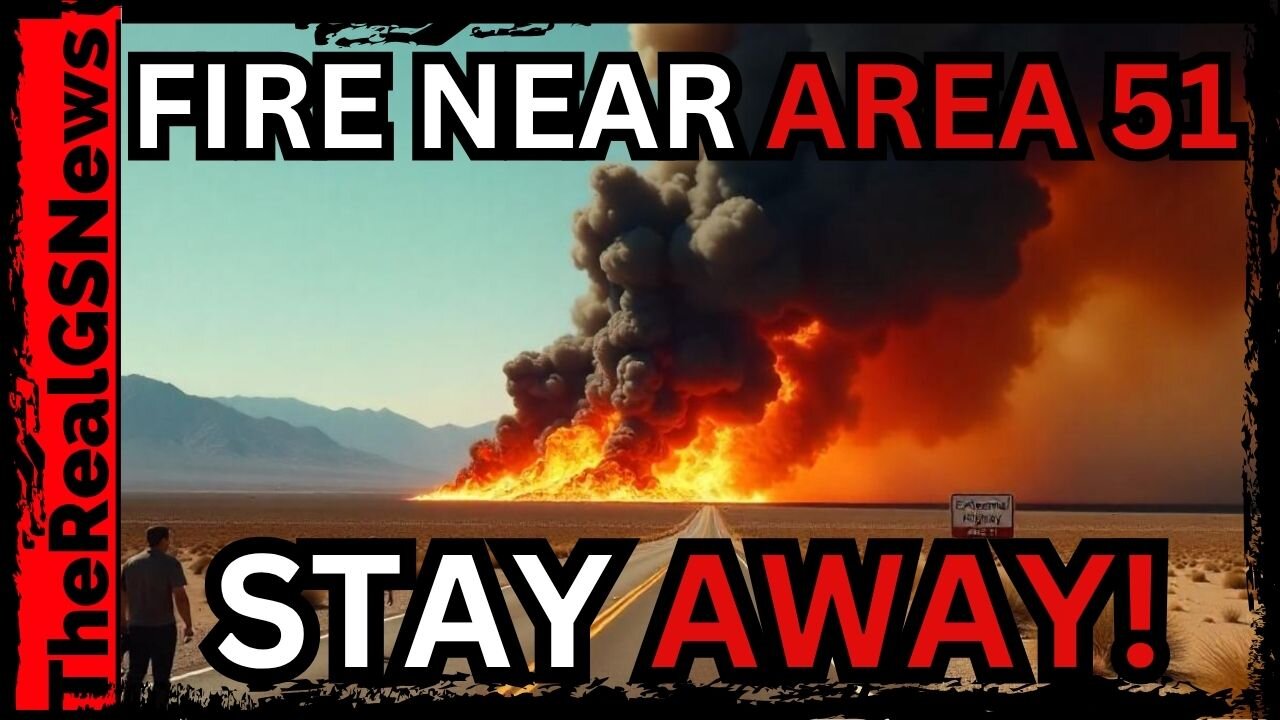 🚨 BREAKING: Area 51 at risk as huge fire creeps closer to base with black smoke filling air