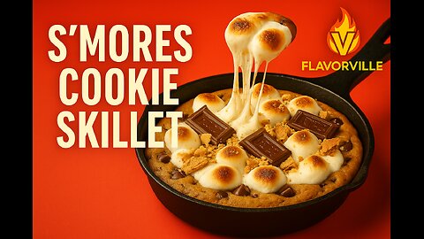 S’mores Cookie Skillet – FlavorVille Viral Dessert