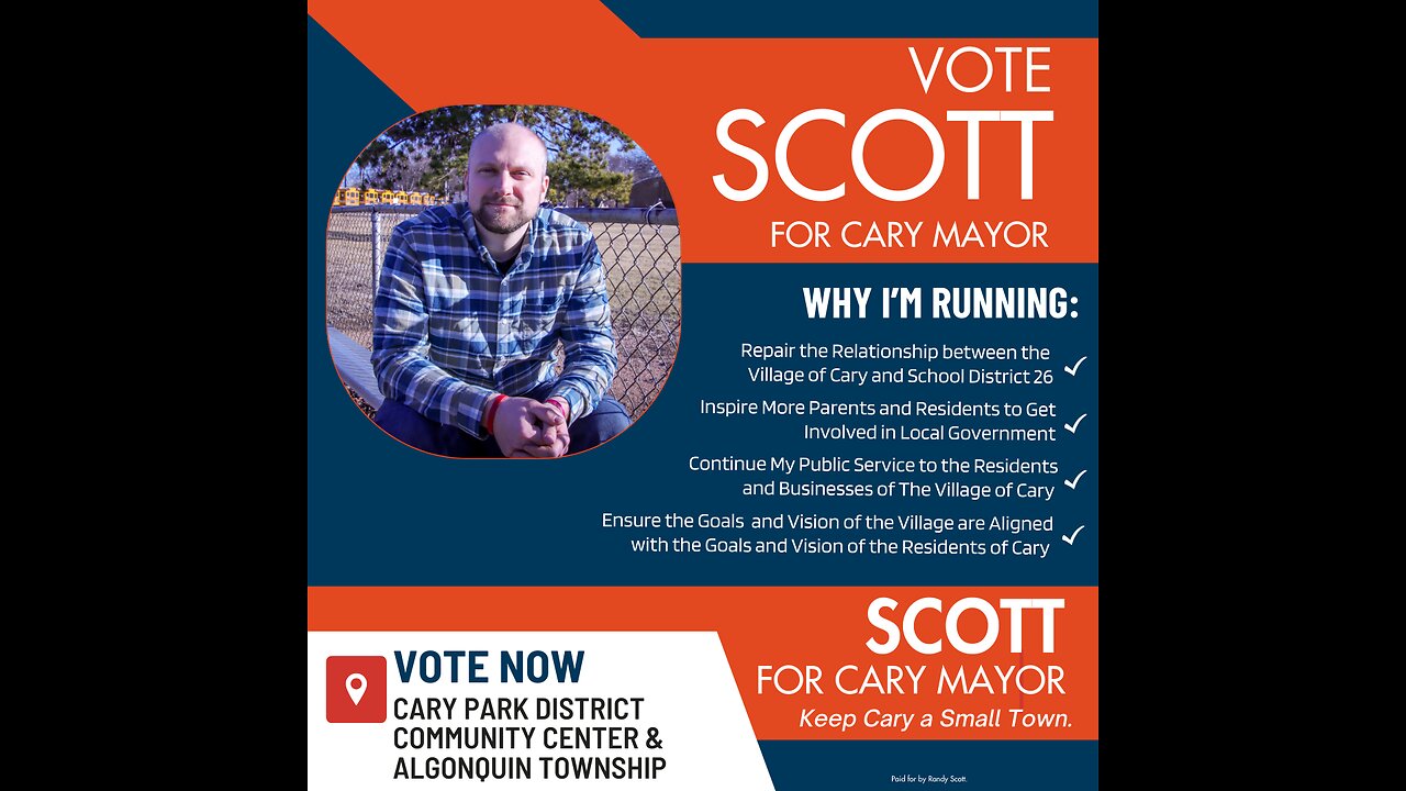 ⛳️ Golf Carts 🐥 Chickens 🚴 E-Bikes 🚧 Block Parties Cary, IL. Mayor Candidate Randy Scott: Voices Cary Illinois Live Podcast