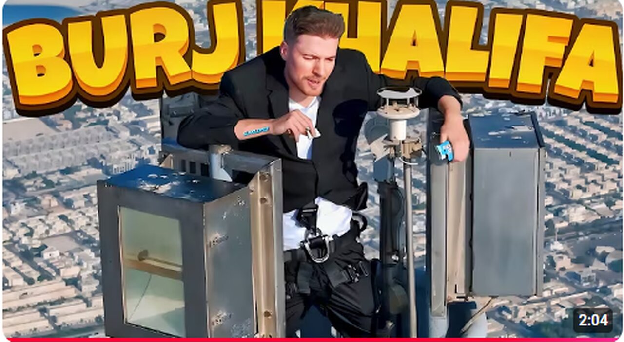 MR BEAST ON THE TOP OF BURJ KHALIFA 😱 | 2700 FEET | 160 FLOORS