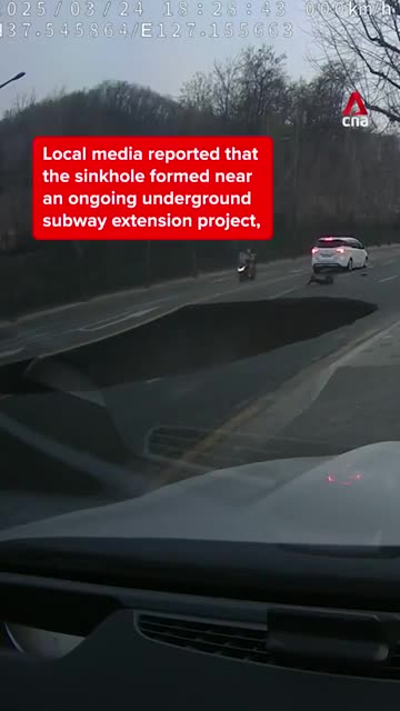 🚨🕳️ SEOUL ROAD SINKING