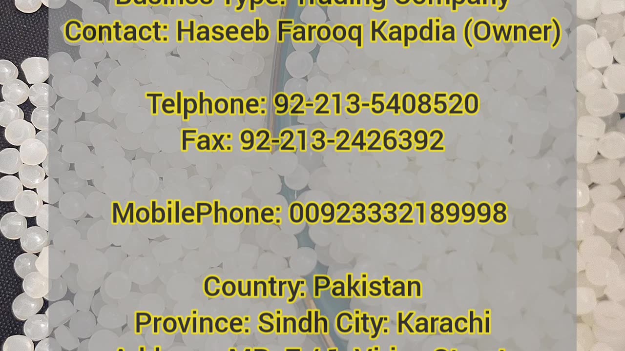 database of merchant of polyethylene-part1