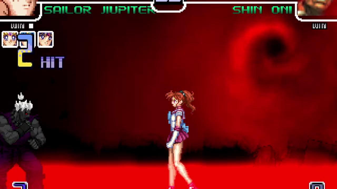 Sailor Moon, Sailor Mars, Sailor Jupiter, and Sailor Mercury (Me) Vs Shin Oni