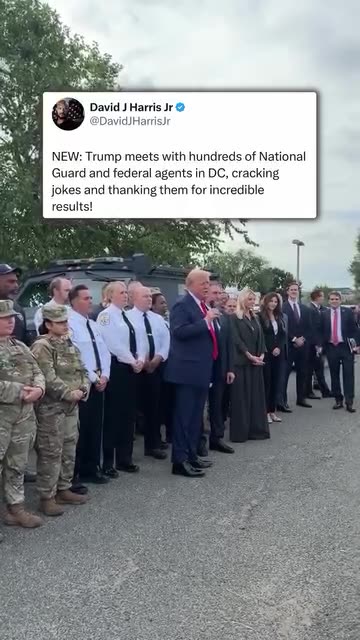 Love seeing President Trump show gratitude and respect to the men and women who protect our capital