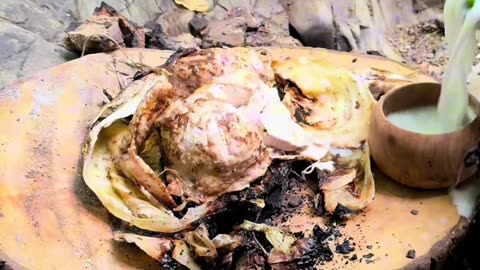 The taste is on it while fried chicken in ground