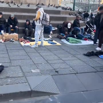 This is what tourists see outside Naples Central Station.