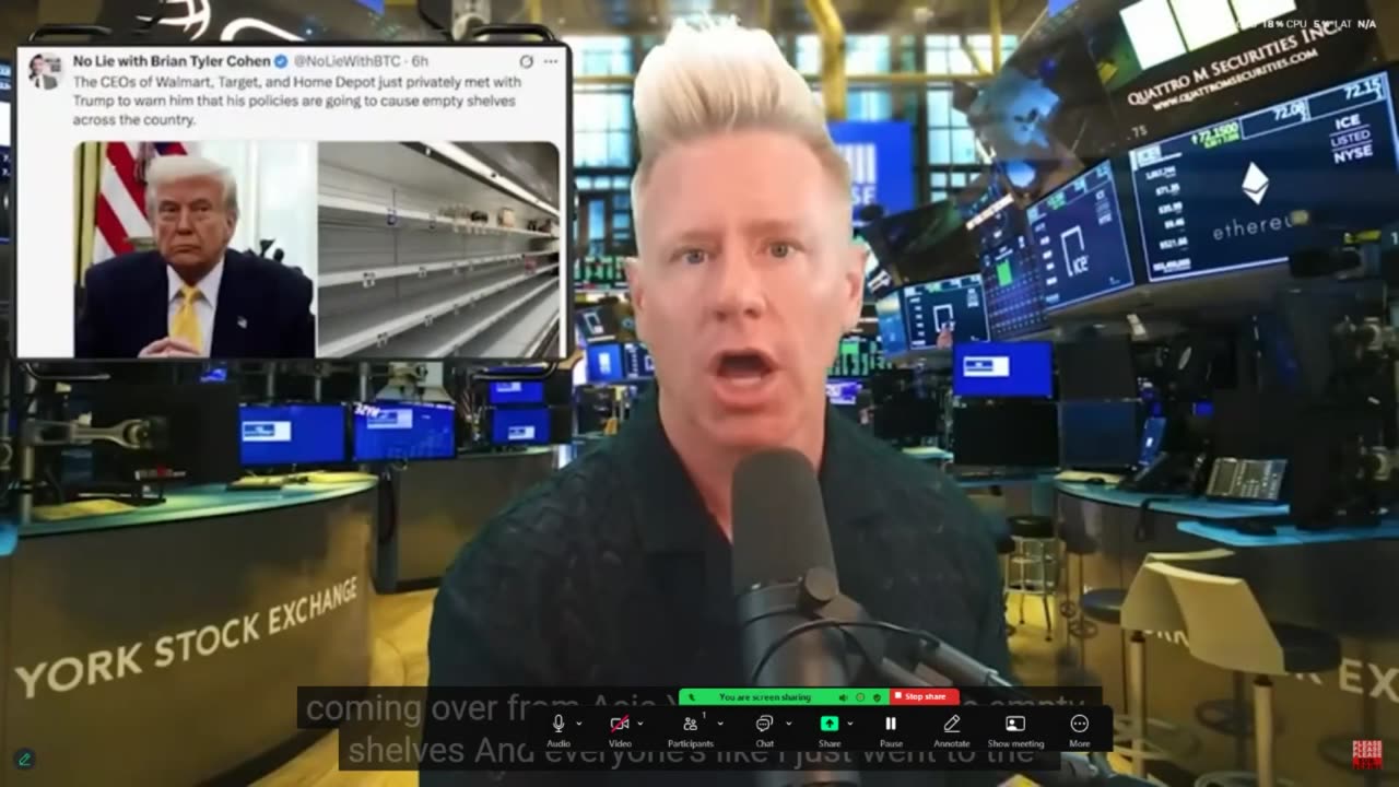 The word is in official empty shelves across america soon per company executives