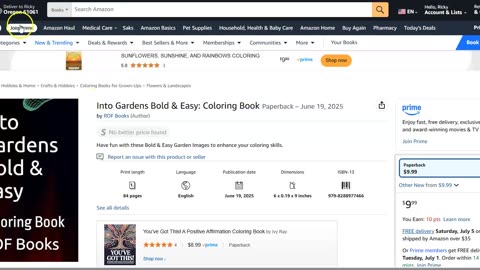 Into Gardens Bold & Easy Coloring book