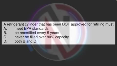 REFRIGERANT HANDLING AND TRANSPORTATION REGULATIONS | Practice Q & A | UA STAR Commercial Exam [A-4]