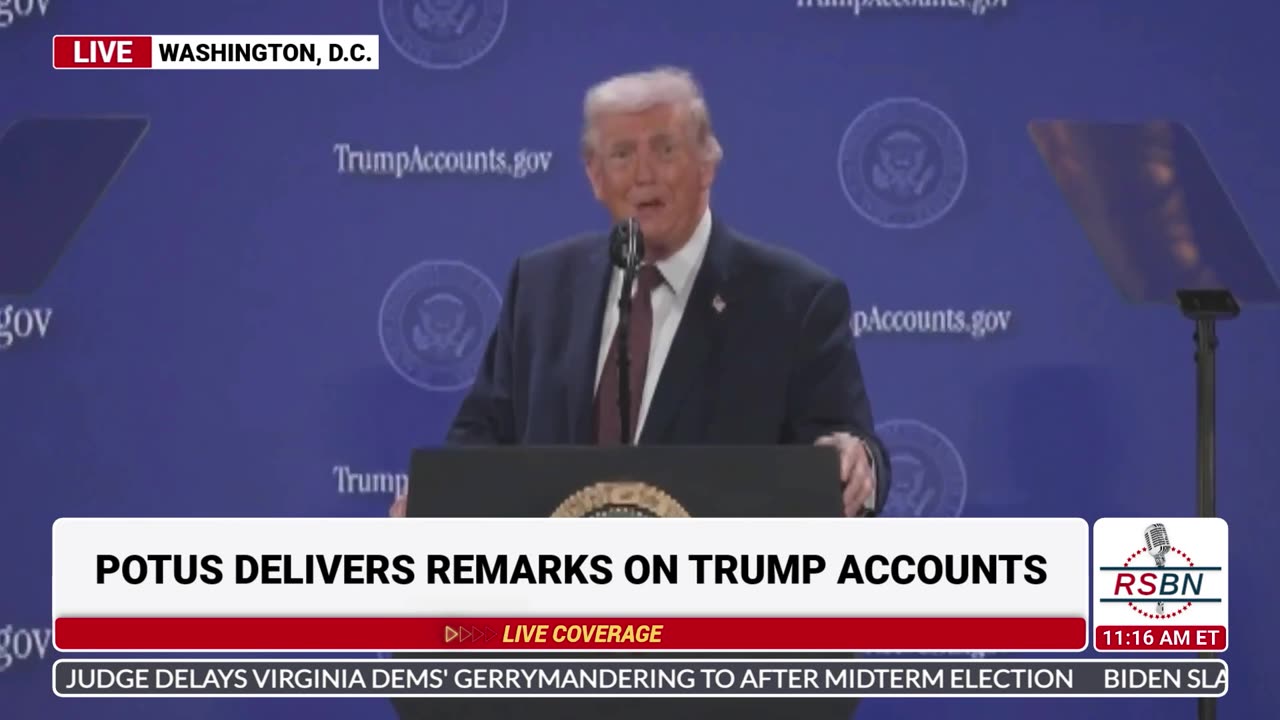 WATCH: Trump Accounts to Pay Out From $50K - $300K, Says President Trump - 01/28/26