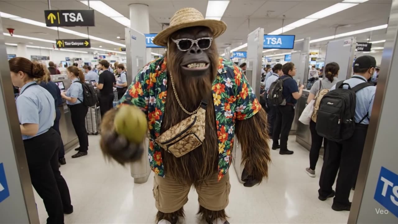 Bigfoot Tries to Fly for the First Time (TSA Can’t Handle Him)”