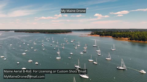 Maine B-Roll (No Sound): Boating out at Mere Point in Brunswick Maine Video 2