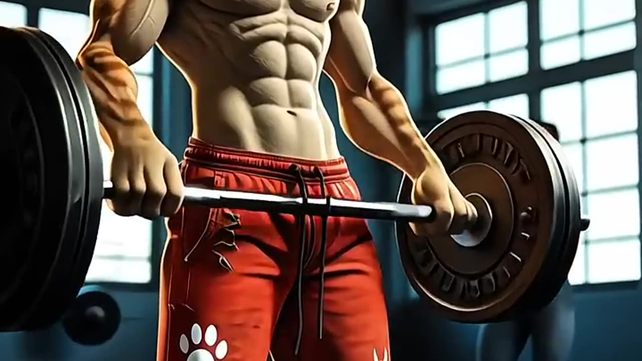 Weak cat turned into muscular catš„¶