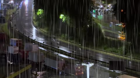 Pioggia intensa con tuoni a mezzanotte.. 🌧️⛈️🌩️⚡️💤#rainsound #thundersounds #rainoundforsleep