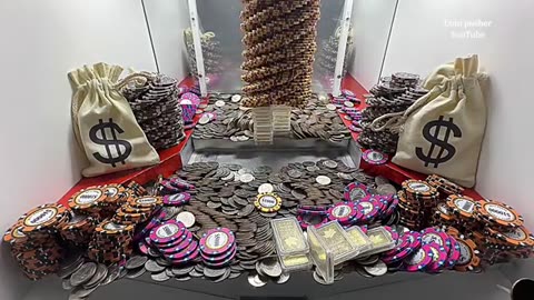 New World record win high limit coin pusher