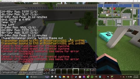 [Full Gameplay #204 -2025] Minecraft Mods: #ProtomanlyWeatherMod Hurricane Update