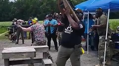 Kickup Dust mag dumps 50 cal @pew party