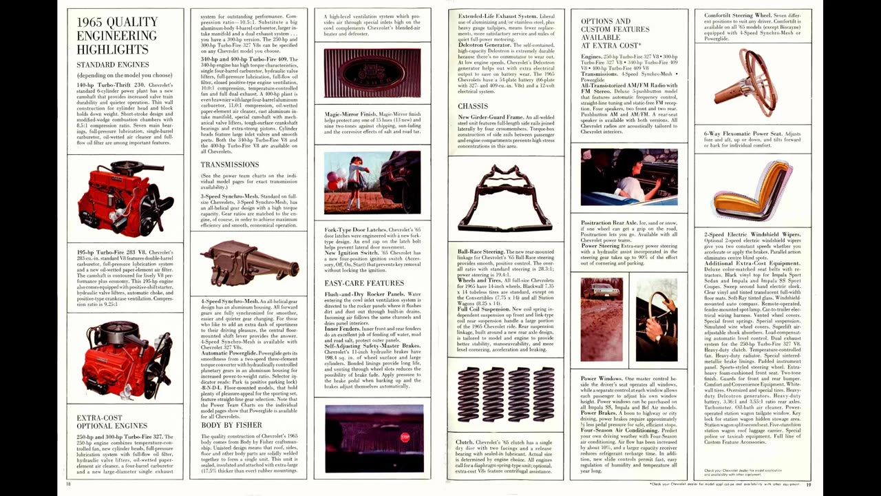 1965 Chevrolet car catalog
